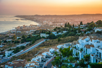 Benalmadena Malaga Costa del Sol Spain Sunset Beautiful View