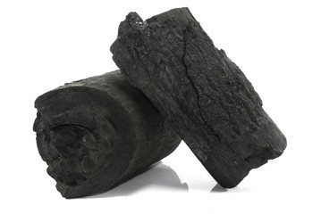 charcoal isolated on white background