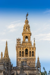 Fototapeta na wymiar Seville Spain Sunset landmark Andalucia spanish moorish architecture