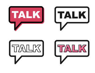 Talk icon chat, messenger vector for your website. Modern symbol for web, app etc