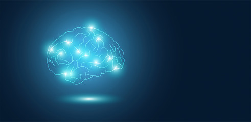 cervello, sagoma, silhouette, attività cerebrale, neuroni,  © xyz+