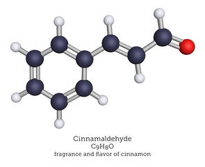 Molecular structure od cinnamaldehyde 