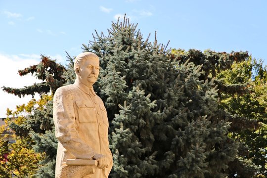 A Joseph Stalin Statue In The Town Of Gori. Communism Concept Image. 