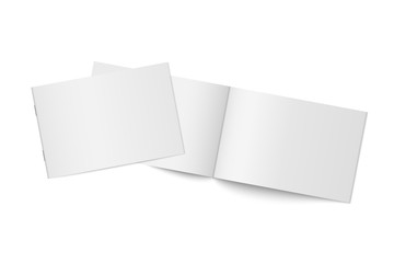 Vector mockup of two thin books isolated