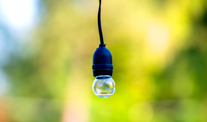 Lamp brightness in the sky illuminating the night background is a beautiful morning