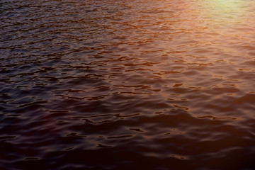 Abstract water surface in the evening