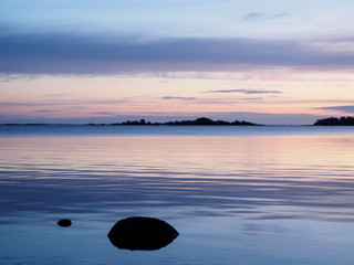 Fototapeta na wymiar Sonnenaufgang auf Oknö / Schweden