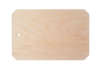 Wooden cutting kitchen Board, isolated on white