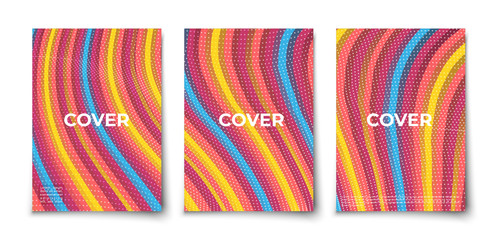 Dynamic halftone cover template abstract geometric