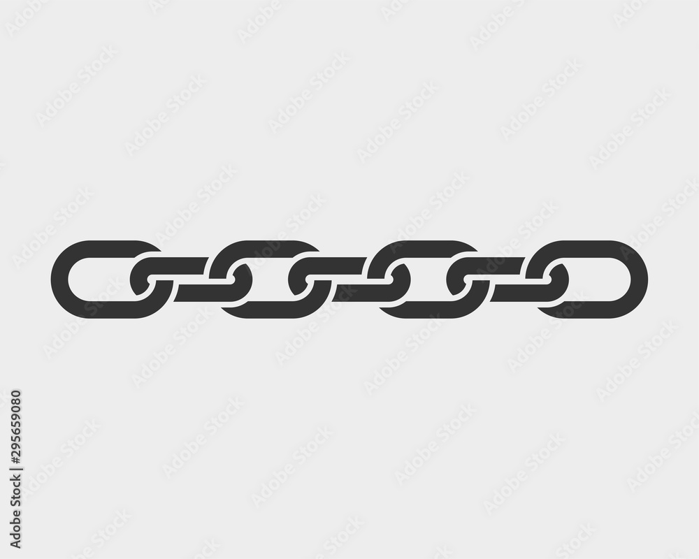 Aufkleber chain link vector icon. chainlet element flat design. concept connection symbol isolated on white ba