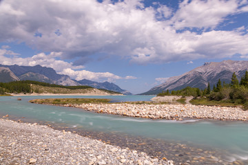 Abraham Lake on the North Saskatchewan River, Canada