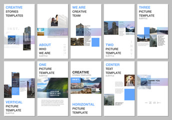 Creative social networks stories design, vertical banner or flyer templates with colorful gradient design geometric trending elements. Covers design template for flyer, leaflet, brochure, presentation