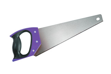 Hand saw for wooden material isolated