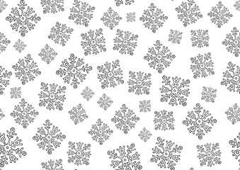 Christmas seamless pattern coloring snowflakes. Graphic arts. Suitable for packaging, books, christmas design, wallpaper, textile. Drawn by hand.
