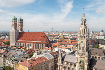 Fototapeta na wymiar Downtown Munich Cityscape - Bavaria, Germany