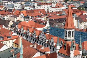 Fototapeta na wymiar Munich Rooftops in the Fall - Bavaria, Germany