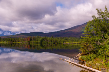 Fototapeta premium View on Pyramid Lake, Jasper, Canada