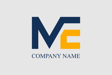 Letter M and E Logo Design Vector Illustration