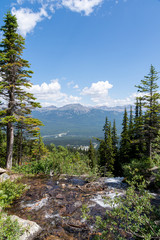 Fototapeta na wymiar View on the Banff National Park in Lake Louise, Canada