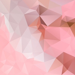 vector abstract irregular polygon square background - triangle low poly pattern - sweet cute pink, rose, blush, flamingo, rouge, salmon, coral, peach, rosewood, brown color