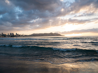  sunrise on the coast in cala benidorm