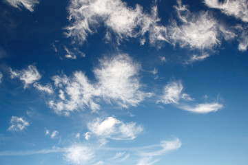 blue sky with white clouds