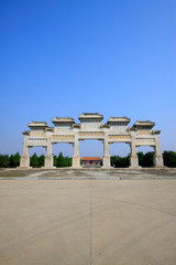 stone archway building landscape, China