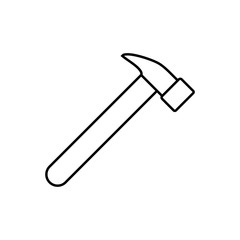 Hammer Icon, Carpenter Hammer Icon Vector Illustration Eps10