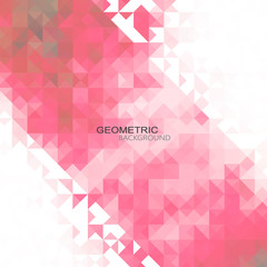  Abstract pink triangular background. Banner. Brochure Template