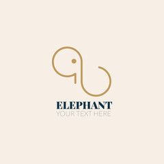 Fototapeta premium Elephant design logo, simple vector illustration of the elephant.