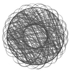 hand drawn geometric circles, many circles