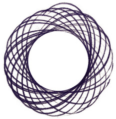 hand drawn geometric circles, many circles pen, complex element figure