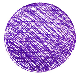 hand drawn geometric circles, many circles crossed out circle