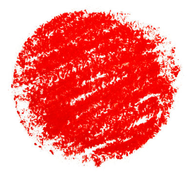 red circle drawing with colored chalk. with texture. crayons texture  pencils on a white background Photos | Adobe Stock