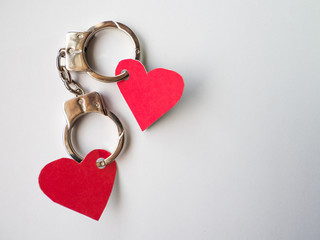 Two hearts locked together