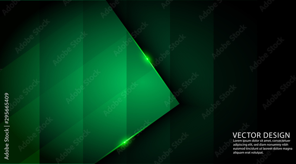 Sticker dark green color abstract geometric background in eps 10