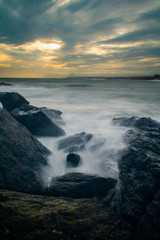 Fototapeta premium Rough seas crashing on the coast