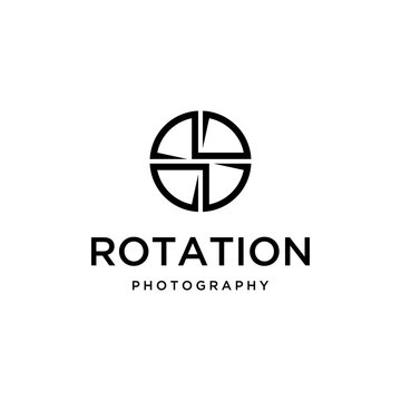 Illustration Circle logo Photography sign vector logo template