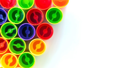 close up colorfull plastic tube