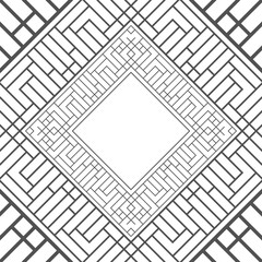 Abstract black maze frame. Greek style.