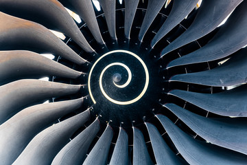 Turbine blades of a large passenger aircraft