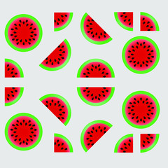 seamless pattern with watermelon