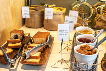 table with different kinds of sweet snacks
