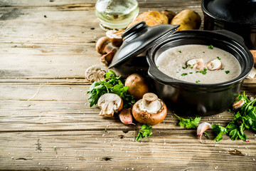 Homemade mushroom soup