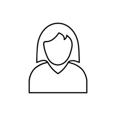 Female avatar icon suitable for info graphics, websites and print media and interfaces. Line vector icon.