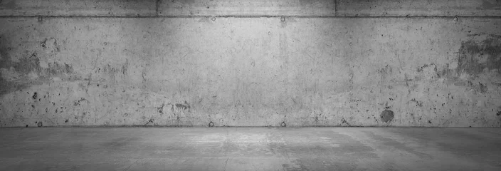 Fototapete Mauer Alte Betonwand Hintergrund Leerer Boden Panorama Zimmer Weitwinkel