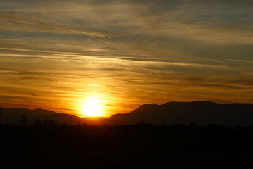 Sonnenuntergang in den Wiener Alpen