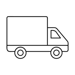 Delivery truck. Universal icon for web and mobile application. Vector illustration on a white background.