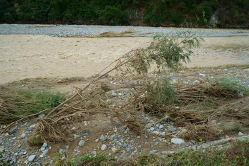 Flood damage caused by typhoon 19 
