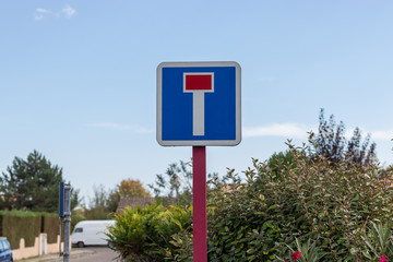 Panneau de signalisation d'impasse